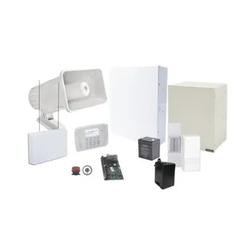 Kit de Seguridad Honeywell ALARMA-VECINAL - Panel alfanumérico - Gabinete - Batería - Transformador - Receptor inalámbrico - Contacto Magnético - Botón de Emergencia - Sirena - Gabinete de Sirena - Tamper - Sujeción a Pared - ALARMA-VECINAL