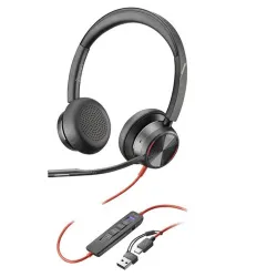Diadema Poly Blackwire 8225 - Alámbrico - Micrófono - Negro - Adaptador USB-C a USB-A - Certificado para Microsoft Teams - 8X225AA Diadema Poly Blackwire 8225 - Alámbrico - Micrófono - Negro - Adaptador USB-C a USB-A - Certificado para Microsoft Teams - 8X225AA