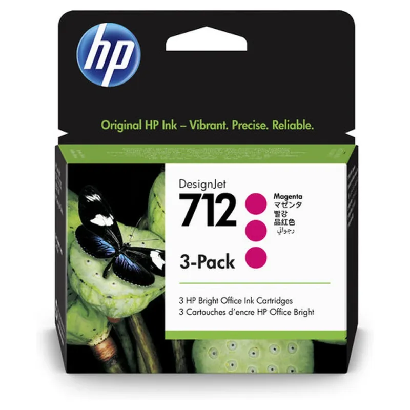 Cartucho de Tinta HP 712 - Magenta - DesignJet - Original - (3ED78A) - 3ED78A