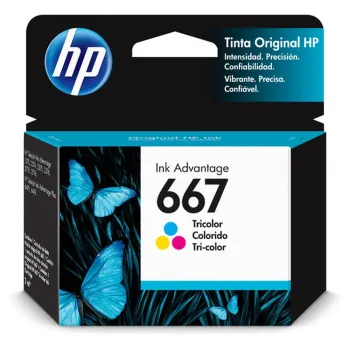 Cartucho de Tinta HP 667 - Tricolor - Original - (3YM78AL) - 3YM78AL