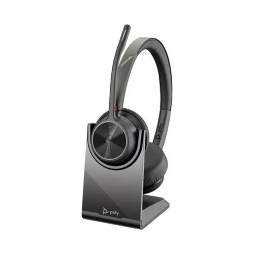 Diadema Poly Voyager 4320 - Inalámbrico - USB-A - Micrófono - Adaptador BT700 - Soporte de carga - Certificado para Microsoft Teams - 77Z00AA