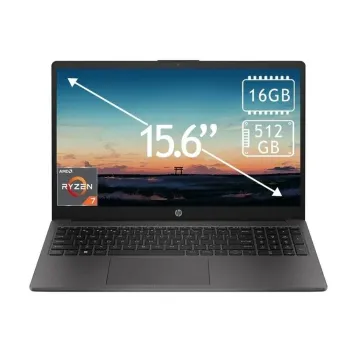 Laptop HP 255 G10 - 15.6" - AMD Ryzen 7 7730U - 16GB - 512GB SSD - Windows 11 Pro - A82ZVUA