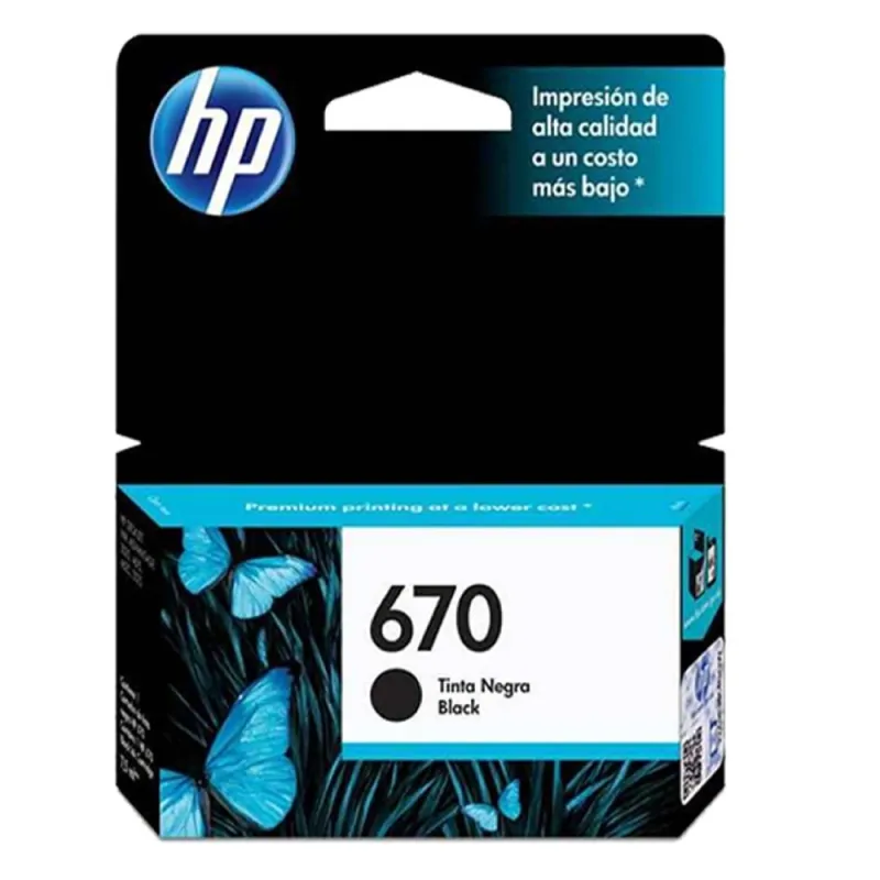 Cartucho de Tinta HP 670 - Negra - Original - (CZ113AL) - CZ113AL