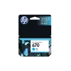 Cartucho de Tinta HP 670 - Cian - Original - (CZ114AL) - CZ114AL