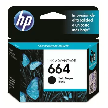 Cartucho de Tinta HP 664 - Negra - Original - (F6V29AL) - F6V29AL