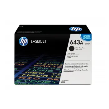 Cartucho de Tóner HP 643A - Negro - LaserJet - Original (Q5950A) - Q5950A