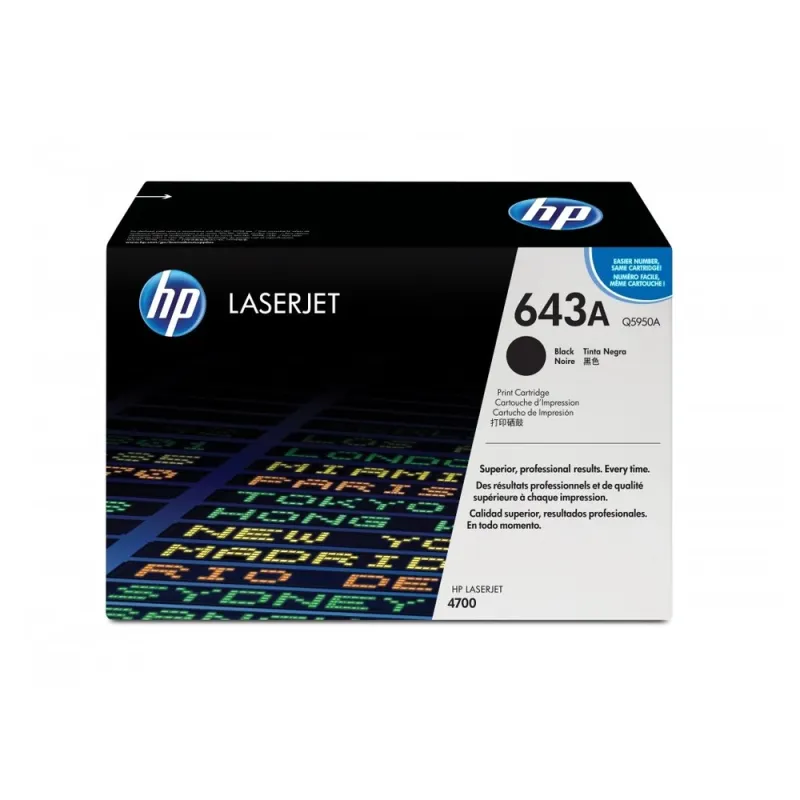 Cartucho de Tóner HP 643A - Negro - LaserJet - Original (Q5950A) - Q5950A