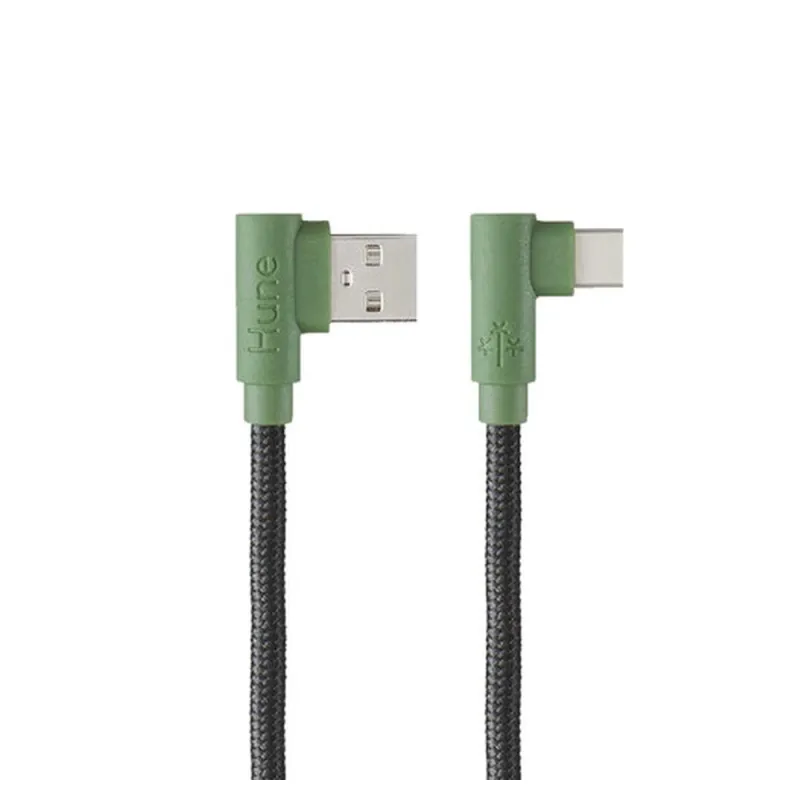 Cable USB Hune Hiedra - USB-A a USB-C - 1.2m - Verde - AT-ACC-CA-317BOS