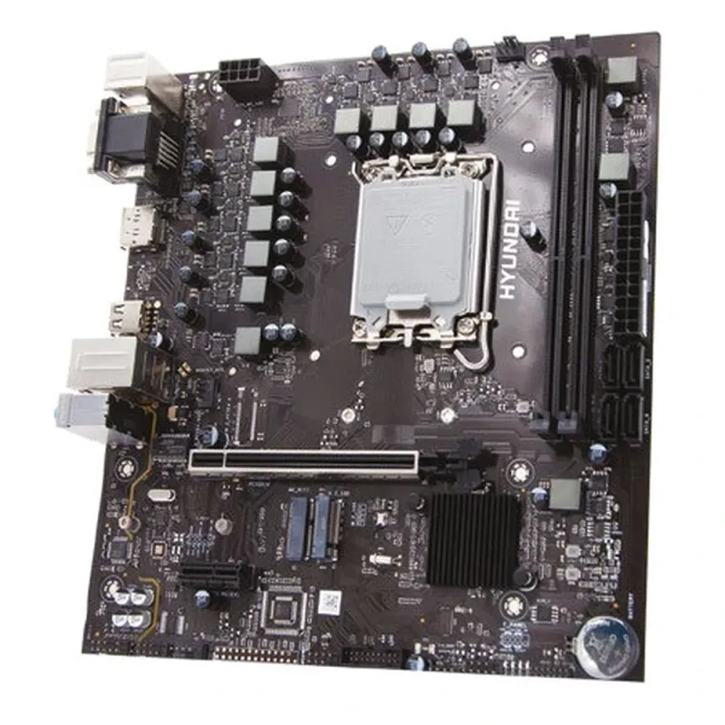 Tarjeta Madre Hyundai H610A Series - Soporte para Procesadores Intel de 12ª y 13ª Generación - desde Celeron a i7 - Capacidad de Memoria Hasta 64GB - HTH610A01