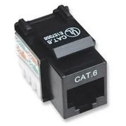 Jack Intellinet - Cat6 - RJ-45 - Negro - 210720 Jack Intellinet - Cat6 - RJ-45 - Negro - 210720