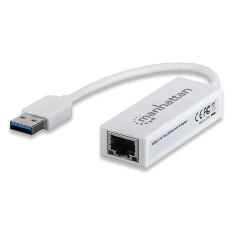 Adaptador de Tarjeta de Red Manhattan - USB 2.0 a Red RJ45 - 506731