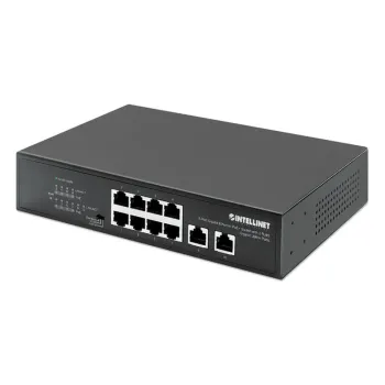 Switch Intellinet 561402 - Gigabit Ethernet - 8 Puertos PoE+ - 2 Uplink - No Gestionado - 561402