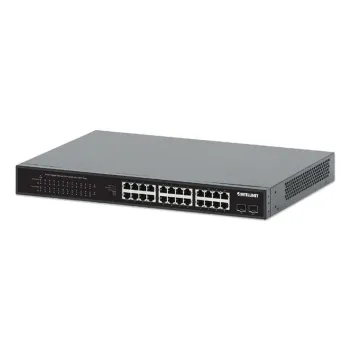 Switch Intellinet 561891 - Gigabit Ethernet - 24 Puertos PoE+ - 2 Puertos SFP - No Gestionado - 561891