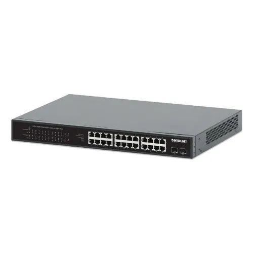Switch Intellinet 561891 - Gigabit Ethernet - 24 Puertos PoE+ - 2 Puertos SFP - No Gestionado - 561891 Switch Intellinet 561891 - Gigabit Ethernet - 24 Puertos PoE+ - 2 Puertos SFP - No Gestionado - 561891