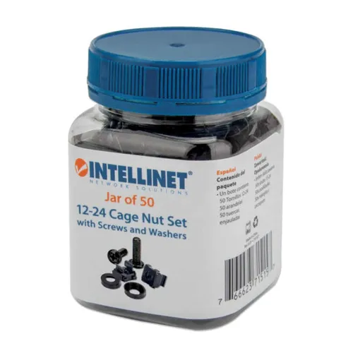 Kit Intellinet - 50 Tornillos - Enjaulados 12-24 - 715157 Kit Intellinet - 50 Tornillos - Enjaulados 12-24 - 715157