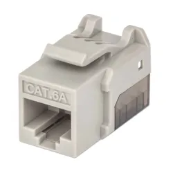 Jack Intellinet - Cat6a - RJ-45 - Gris con Negro - 772341 Jack Intellinet - Cat6a - RJ-45 - Gris con Negro - 772341