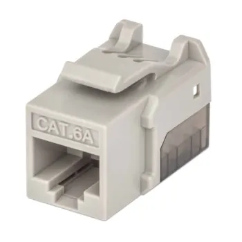 Jack Intellinet - Cat6a - RJ-45 - Gris con Negro - 772341