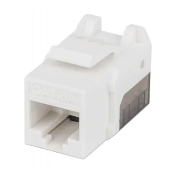 Jack Intellinet - Cat6a - RJ-45 - Blanco con Negro - 772358