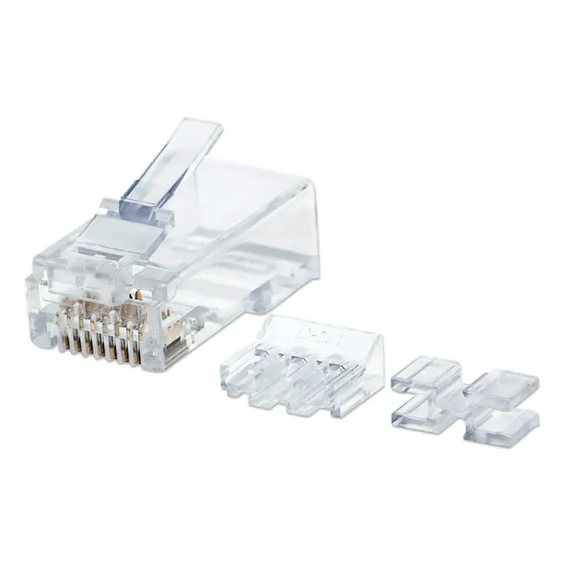 Plug Intellinet - Cat6a - RJ-45 - Transparente - 80 Piezas - 790550