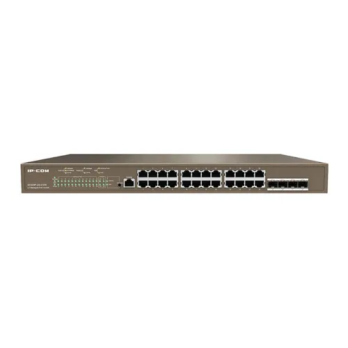 Switch IPCom G5328P-24-410W - Gigabit Ethernet - 24 Puertos PoE - 4 SFP - Gestionado - G5328P-24-410W Switch IPCom G5328P-24-410W - Gigabit Ethernet - 24 Puertos PoE - 4 SFP - Gestionado - G5328P-24-410W