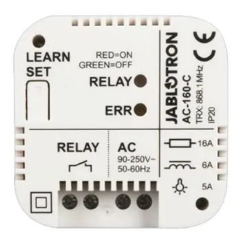 Relé de Alimentación Jablotron AC-160-C - Inalámbrico - Multifunción - IP20 - AC-160-C