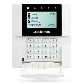 Teclado Jablotron JA-110E - Bus - LCD - Teclas de Control - Lector RFID - 4 Botones de Función - JA-110E
