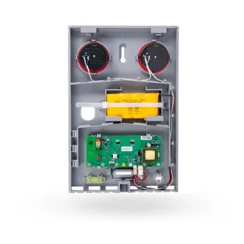 Parte inferior con la electrónica de Sirena Jablotron JA-111A-BASE-RB - Tipo Bus - Exterior - IP44 - Hasta 110dB/m - JA-111A-BASE-RB