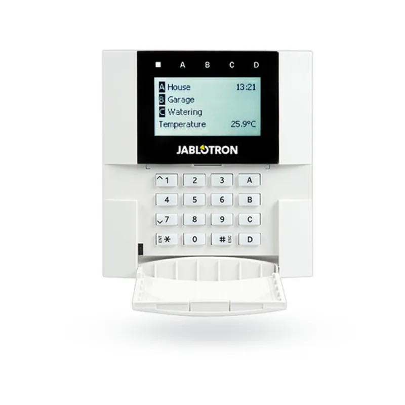 Teclado Jablotron JA-150E - LCD - Inalámbrico - Lector RFID - Interior - JA-150E