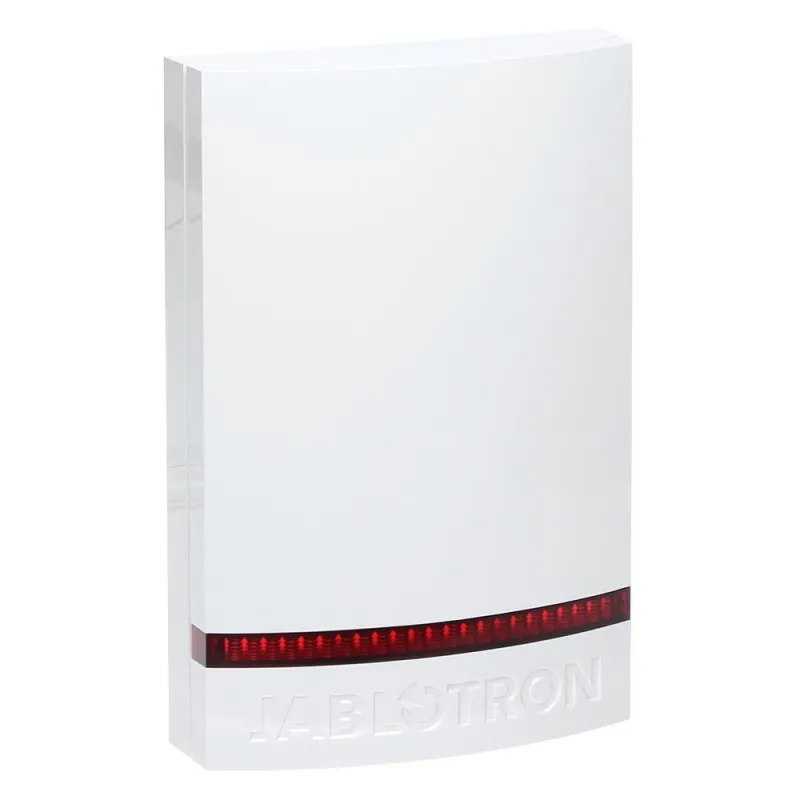Cubierta Jablotron JA-1X1A-C-WH - Plástica - Blanca con Strobe Rojo - Compatible con JA-111A/JA-151A - JA-1X1A-C-WH