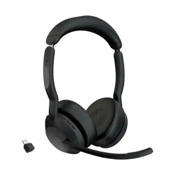 Diadema Jabra Evolve2 55 Link380c MS Stereo - Inalámbrico - Bluetooth - USB - Micrófono - 25599-999-899
