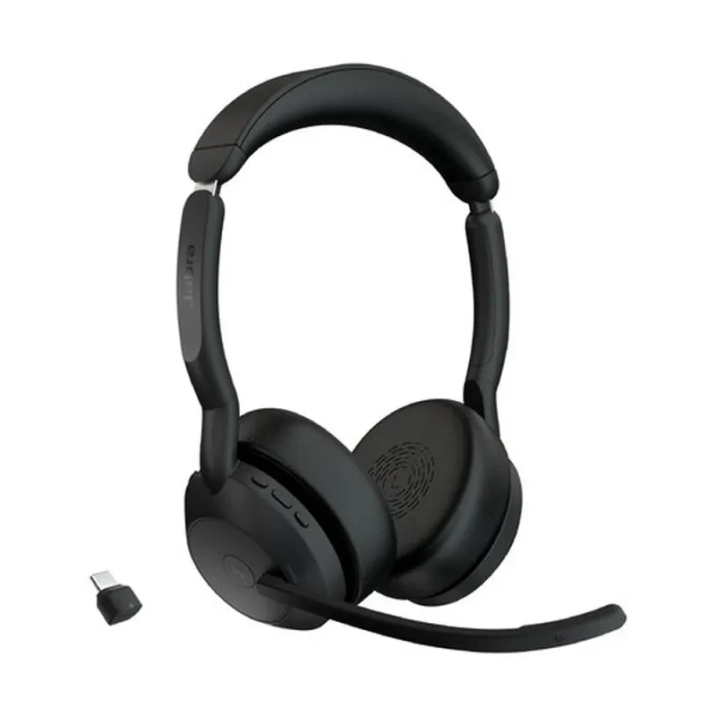 Diadema Jabra Evolve2 55 Link380c MS Stereo - Inalámbrico - Bluetooth - USB - Micrófono - 25599-999-899