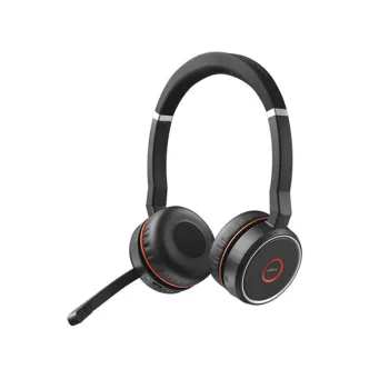 Diadema Jabra Evolve 75 SE Stereo MS - Inalámbrico - Bluetooth - Micrófono - Negro - EVOLVE75SEDUOUC