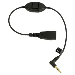 Adaptador Jabra 8800-00-103 - QD a 3.5 mm - Con Push-to-talk - Para Smartphones - MOBILE-QD-35MM-S Adaptador Jabra 8800-00-103 - QD a 3.5 mm - Con Push-to-talk - Para Smartphones - MOBILE-QD-35MM-S