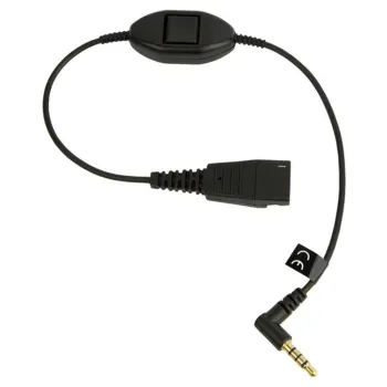 Adaptador Jabra 8800-00-103 - QD a 3.5 mm - Con Push-to-talk - Para Smartphones - MOBILE-QD-35MM-S