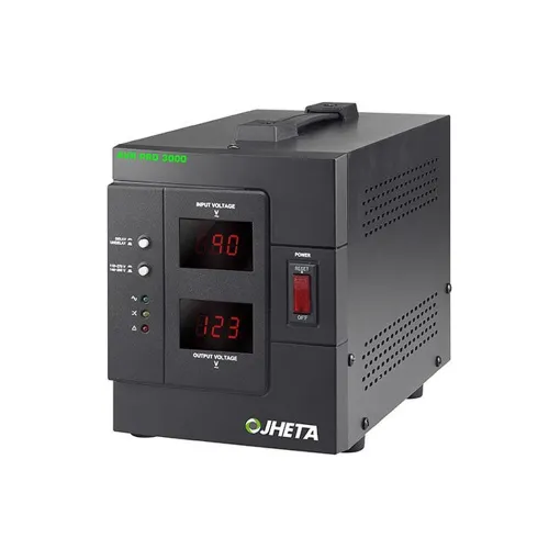 Regulador de Voltaje JHETA AVR PRO 3000 - 4 Contactos - 40Db - Pantalla LCD - 822302-00