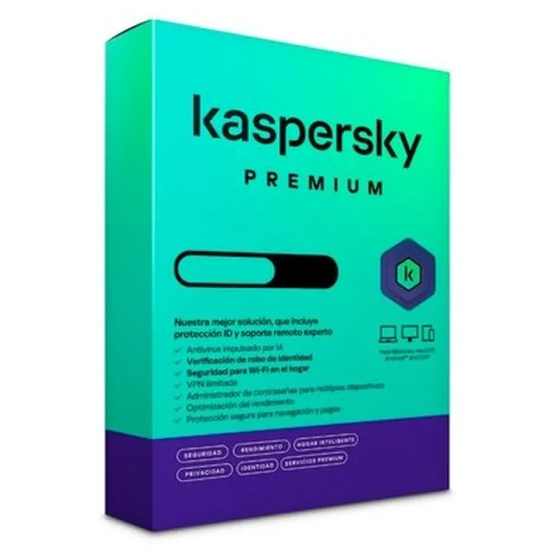 Antivirus Kaspersky Premium - 3 Dispositivos - 1 Año - KL1047Z5CFS