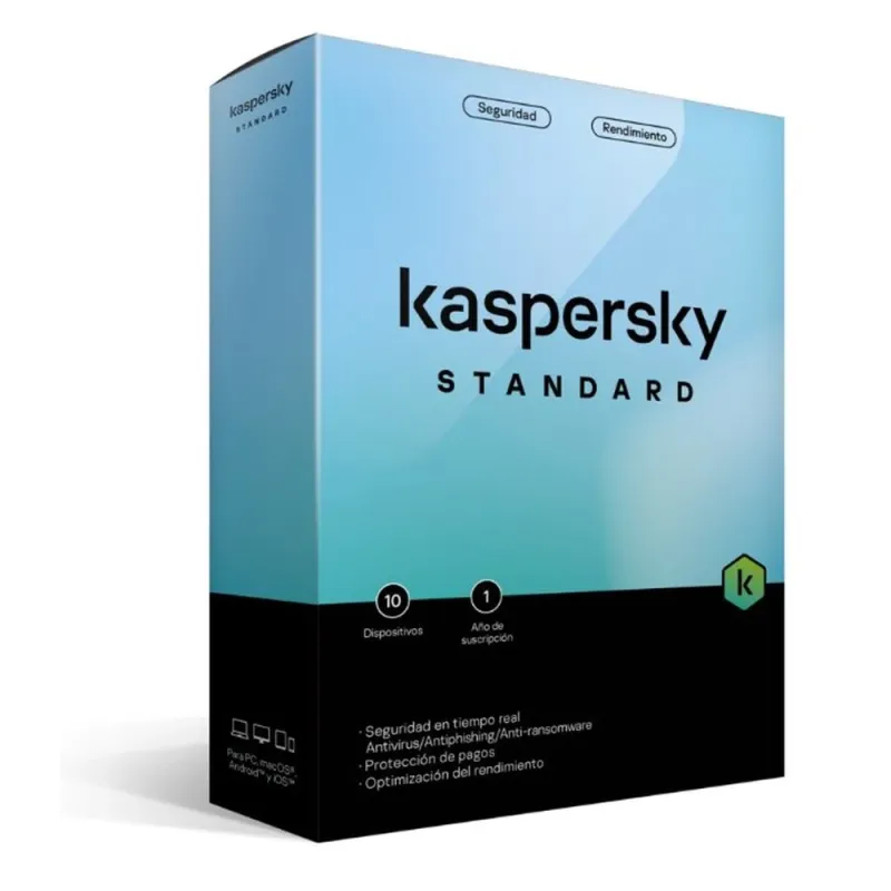 Antivirus Kaspersky Standard - 10 Dispositivos - 1 Año - Caja - TMKS-404