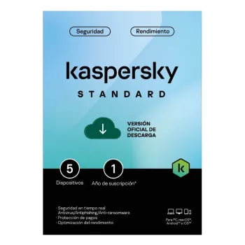Antivirus Kaspersky Standard - 5 Dispositivos - 1 Año  - TMKS-453