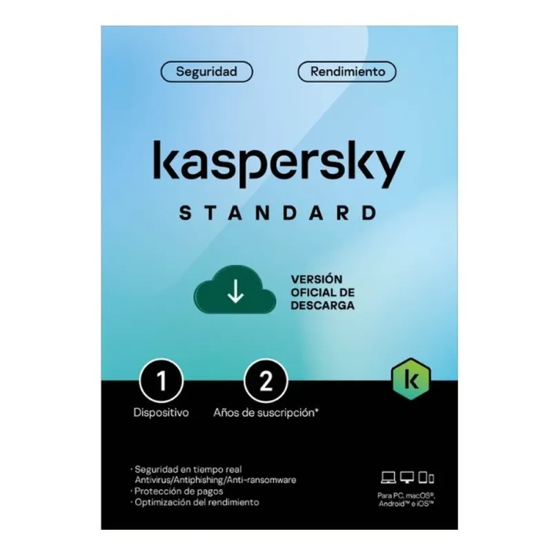 Antivirus Kaspersky Standard - 1 Dispositivo - 2 Años   - TMKS-466