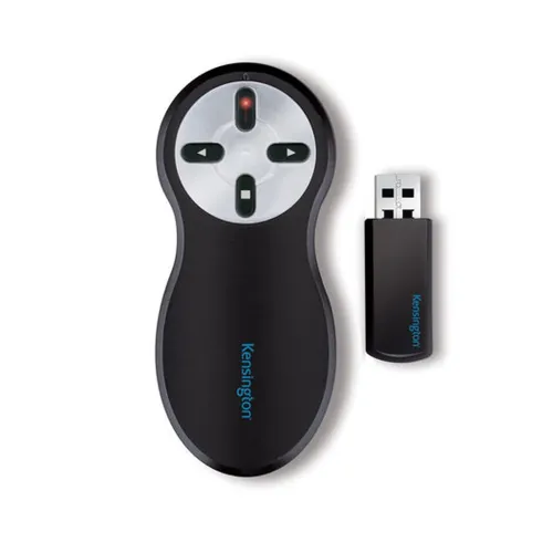 Presentador Kensington K33374USB - Inalámbrico - Láser - 4 Botones - Negro - K33374USB
