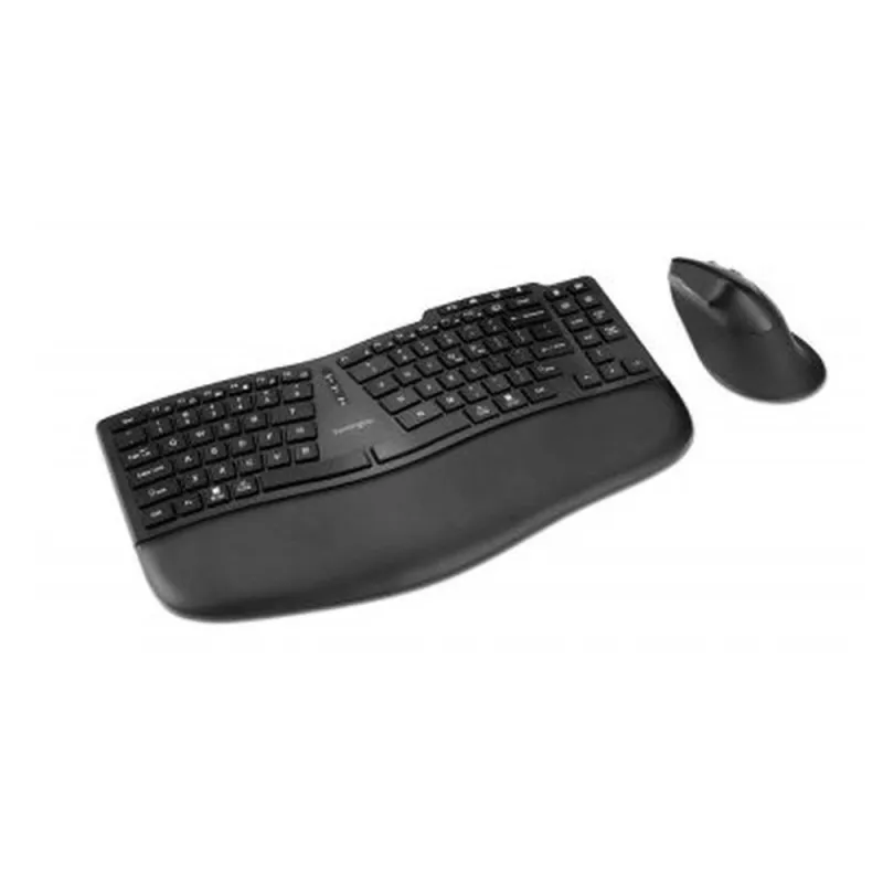 Kit Teclado y Mouse Kensington Pro Fit Ergo KM675 - Inalámbrico - Negro - K75492ES