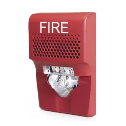 Sirena con Estrobo Kidde EG1AVRF - Para Montaje en Pared - Rojo - EG1AVRF