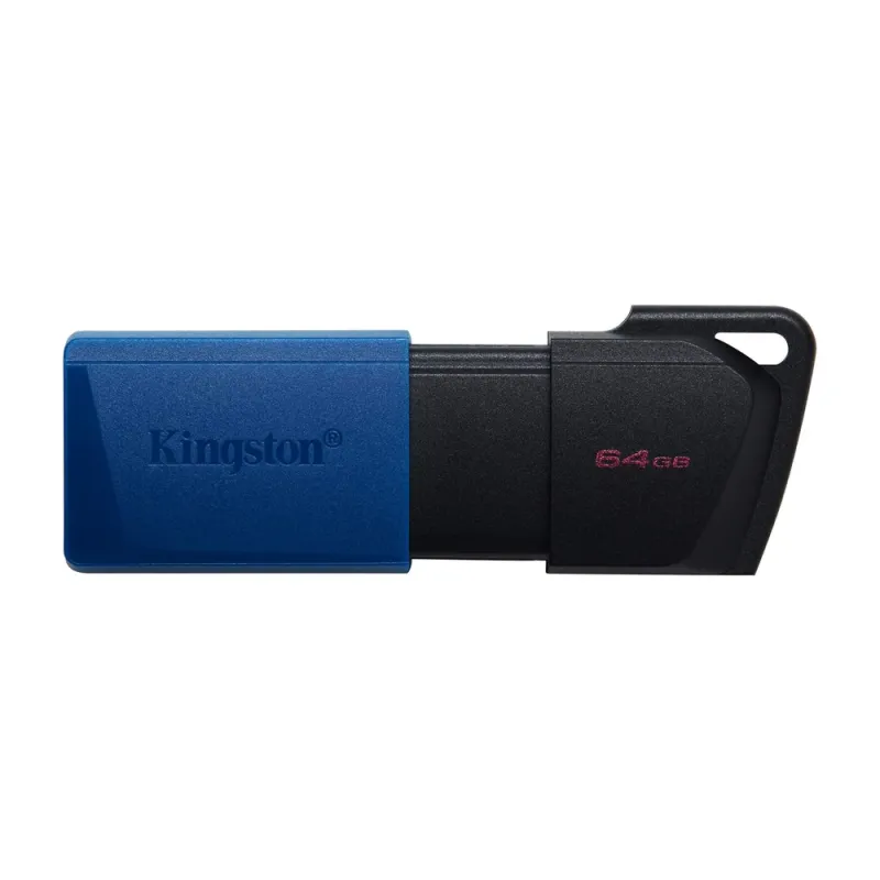 Memoria USB Kingston DataTraveler Exodia M - 64GB - USB 3.2 - Negra con Azul - DTXM/64GB
