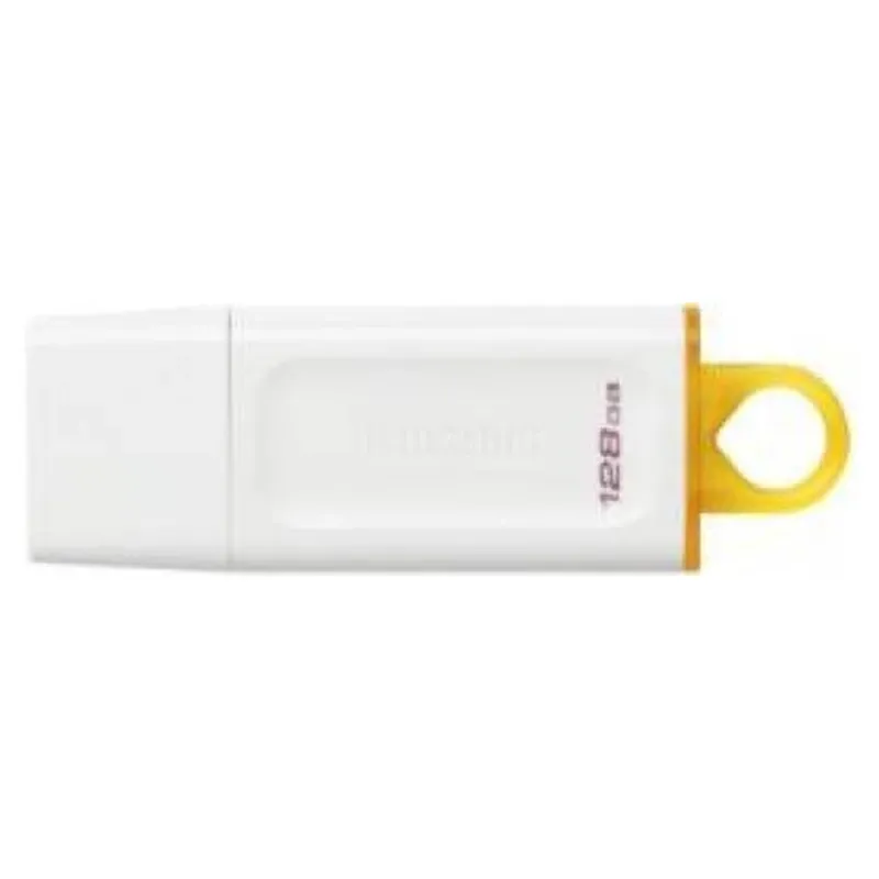 Memoria USB Kingston DataTraveler Exodia - 128GB - USB 3.2 - Blanco con Amarillo - KC-U2G128-5R