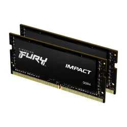 Memoria RAM Kingston FURY Impact - DDR4 - 16GB (2x8GB) - 3200MHz - SO-DIMM - para Laptop - KF432S20IBK2/16 Memoria RAM Kingston FURY Impact - DDR4 - 16GB (2x8GB) - 3200MHz - SO-DIMM - para Laptop - KF432S20IBK2/16