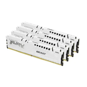 Memoria RAM Kingston FURY Beast White - DDR5 - 64GB (4x 16GB) - 5600MHz - UDIMM - para PC - KF556C40BWK4-64
