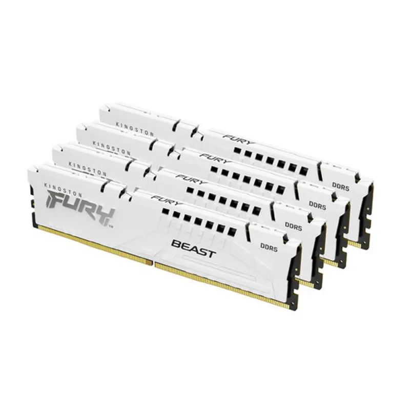 Memoria RAM Kingston FURY Beast White - DDR5 - 64GB (4x 16GB) - 5600MHz - UDIMM - para PC - KF556C40BWK4-64