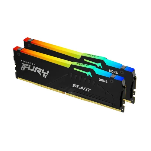 Memoria RAM Kingston FURY Beast RGB - DDR5 - 16GB (2x8GB) - 6000MHz - UDIMM - Para PC - KF560C30BBEAK2-16 Memoria RAM Kingston FURY Beast RGB - DDR5 - 16GB (2x8GB) - 6000MHz - UDIMM - Para PC - KF560C30BBEAK2-16