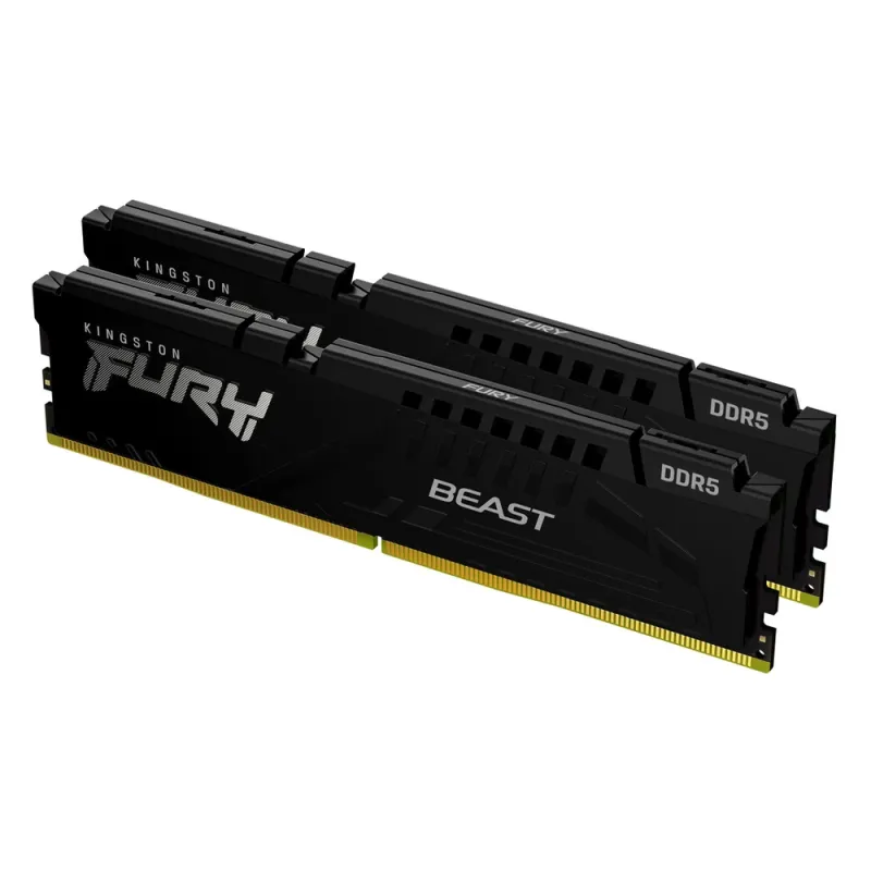 Memoria RAM Kingston FURY Beast - DDR5 - 64GB (2x32GB) - 6000MHz - DIMM - para PC - Expo - KF560C30BBEK2-64