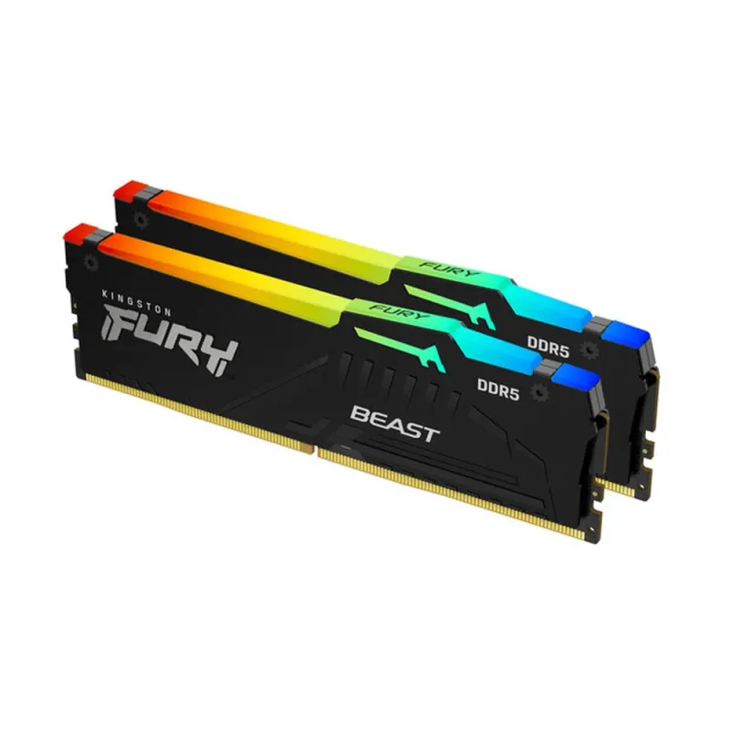 Memoria RAM Kingston FURY Beast RGB - DDR5 - 32GB (2x 16GB) - 6000MHz - UDIMM - para PC - KF560C36BBE2AK2-32